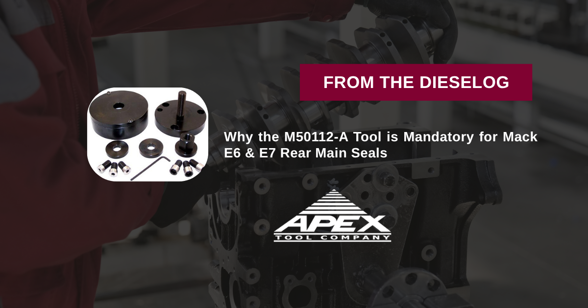 M50112-A Heavy Duty Mack E6 E7 ETech Engine Rear Crankshaft Main Seal and Wear Sleeve Installer Tool Kit